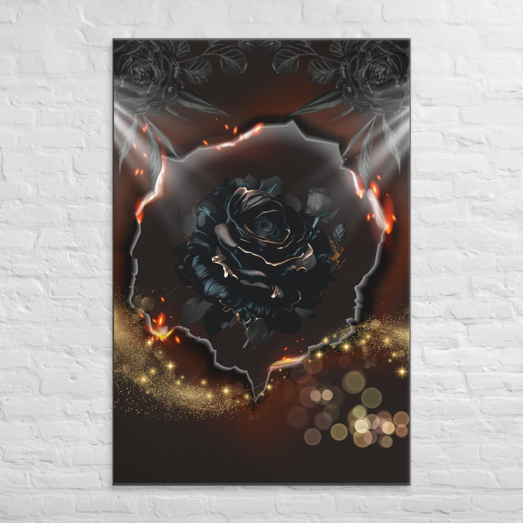 Burning Rose Canvas